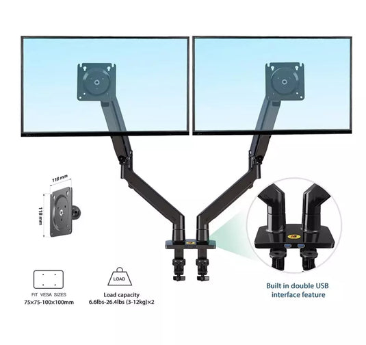 NB F195A Dual Monitor Mount