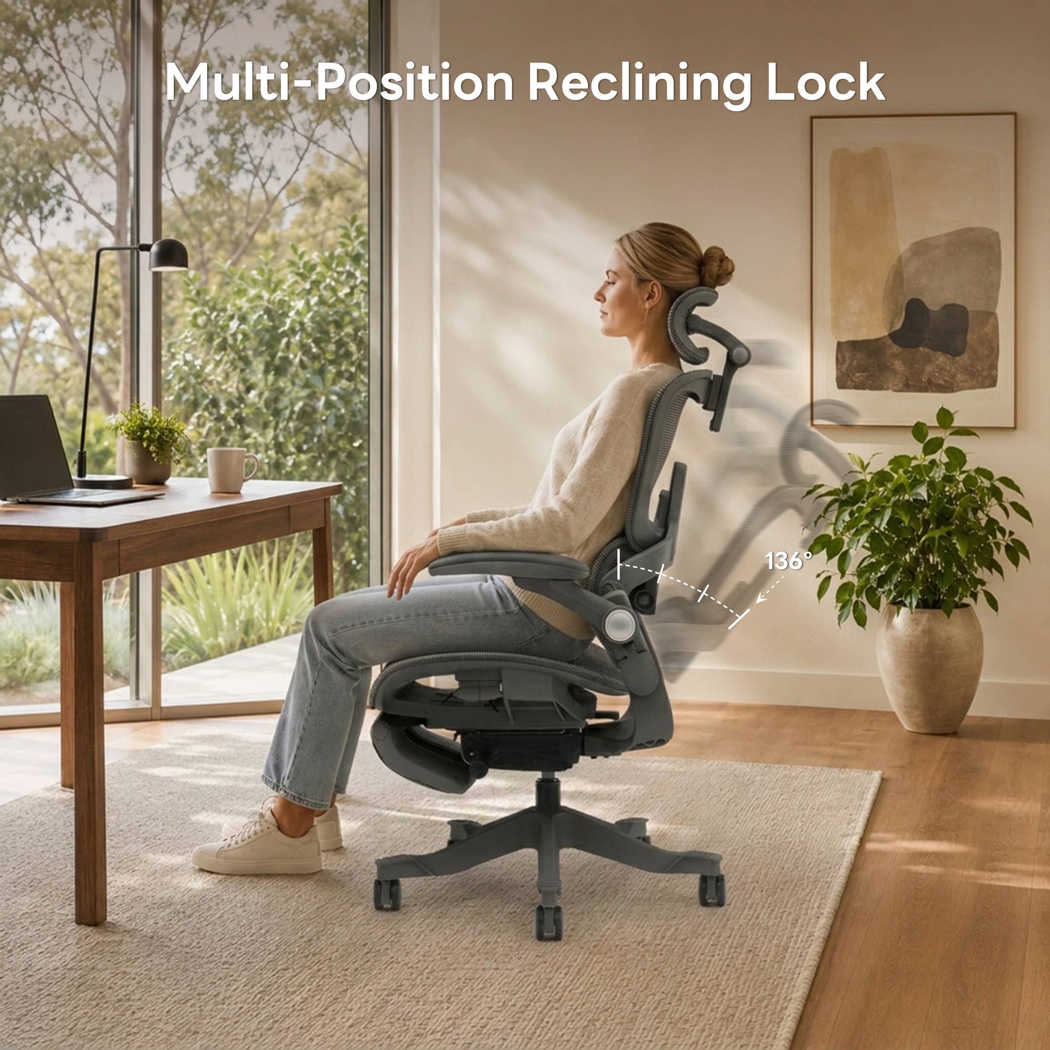 Shappa Smile Pro ergonomic chair recline function