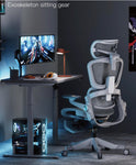 Smile foldable ergonomic chair in small apartment home office workspace setting - space-saving design