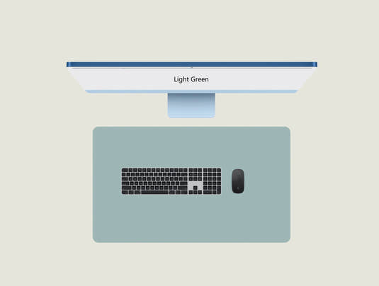Light Green leather desk mat with a keyboard and mouse placed on top