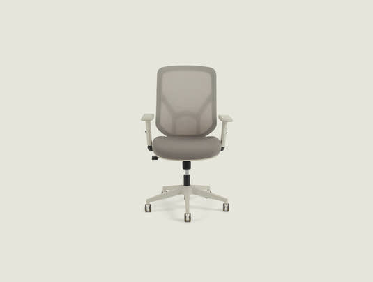 Shappa A19 quality desk chair grey - breathable mesh back and adjustable armrests