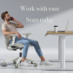 A19 desk chair reclining feature in use - comfortable tilt position with 102° to 125° angle adjustment