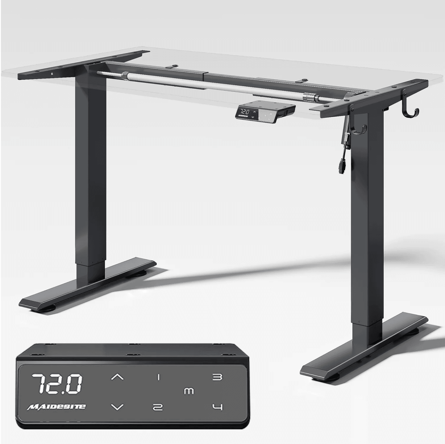 Maidesite T1 Basic - Electric Height-Adjustable Standing Desk Frame（Black） - Shappa