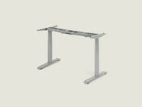 Shappa MS2 electric standing desk legs in grey - dual motor square tube frame only