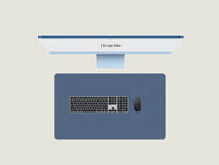 Ocean Blue keyboard mat with a keyboard and mouse placed on top