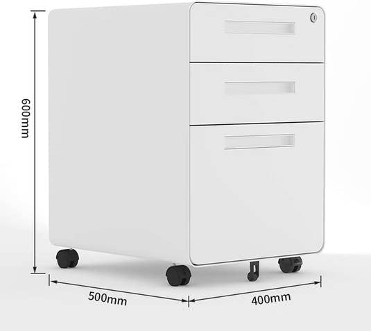 Shappa 3 Drawer Mobile Filing Cabinet - Shappa