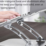 Shappa Laptop Stand Riser holding a laptop steady with no wobble while typing