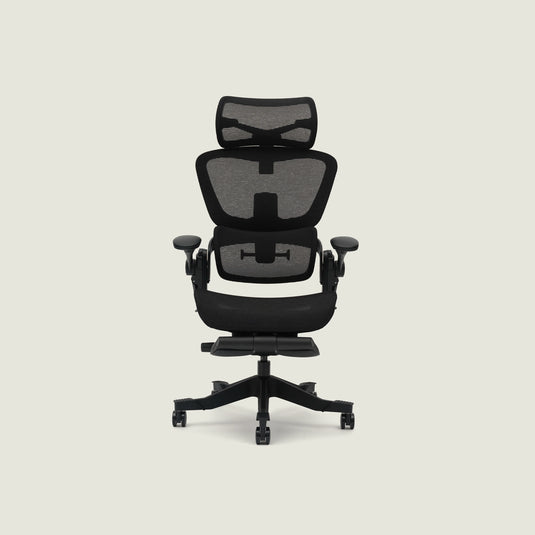 Black | Shappa Smile Pro ergonomic chair front view