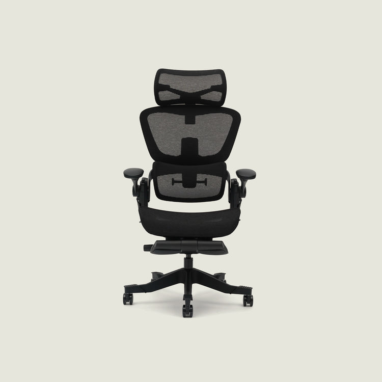 Black | Shappa Smile Pro ergonomic chair front view