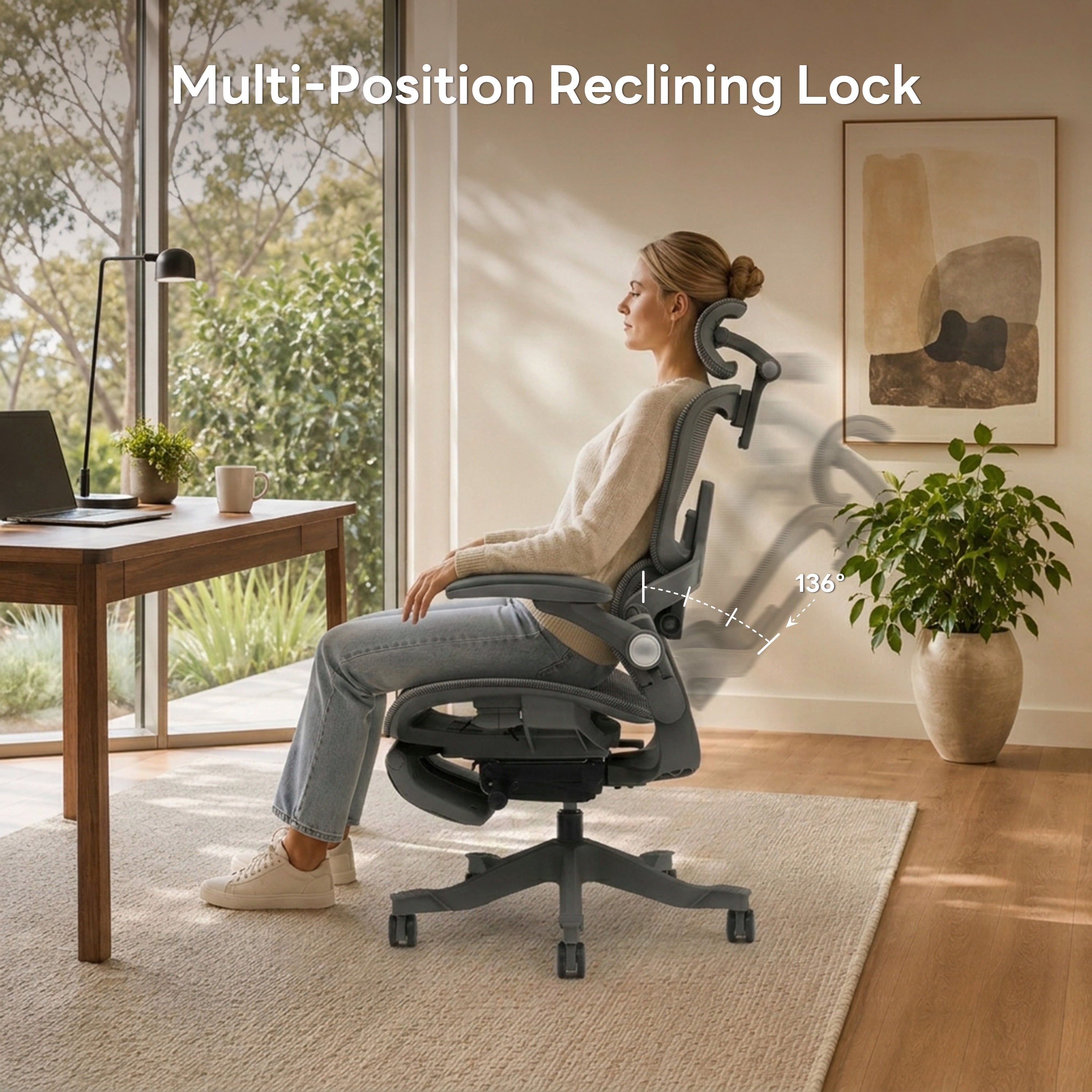 Shappa Smile Pro ergonomic chair recline function
