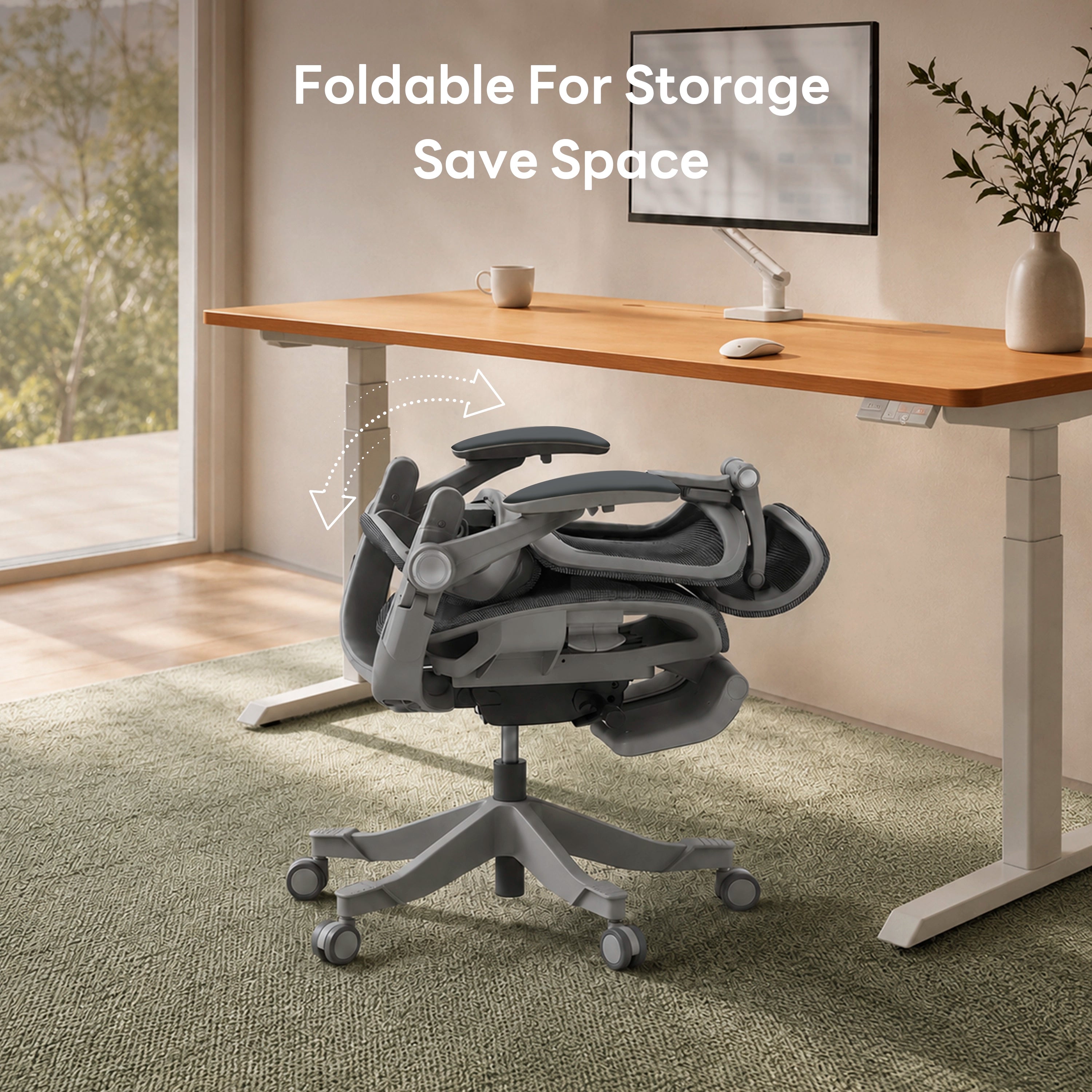 Shappa Smile Pro ergonomic chair foldable design