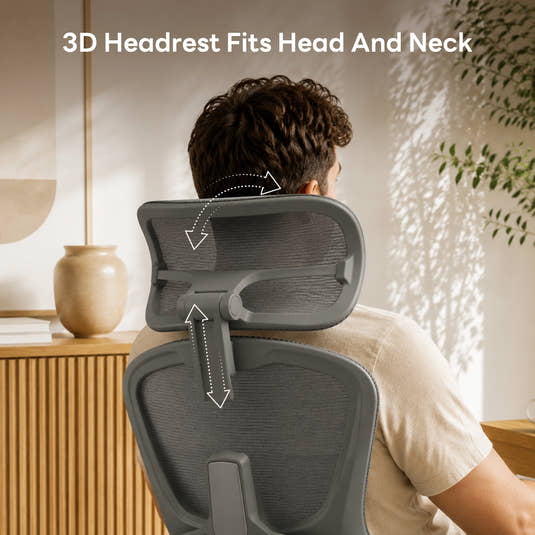 Shappa Smile Pro ergonomic chair adjustable headrest