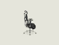 Shappa Spencer black ergonomic office chair side profile showing curved backrest design