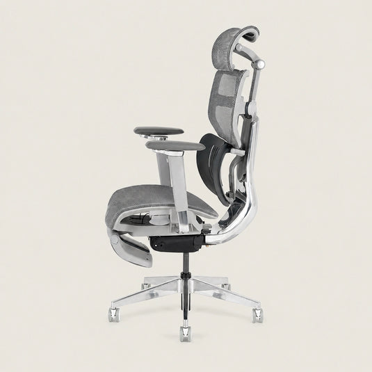 Shappa Spencer ergonomic office chair side profile showing curved backrest and adjustable design