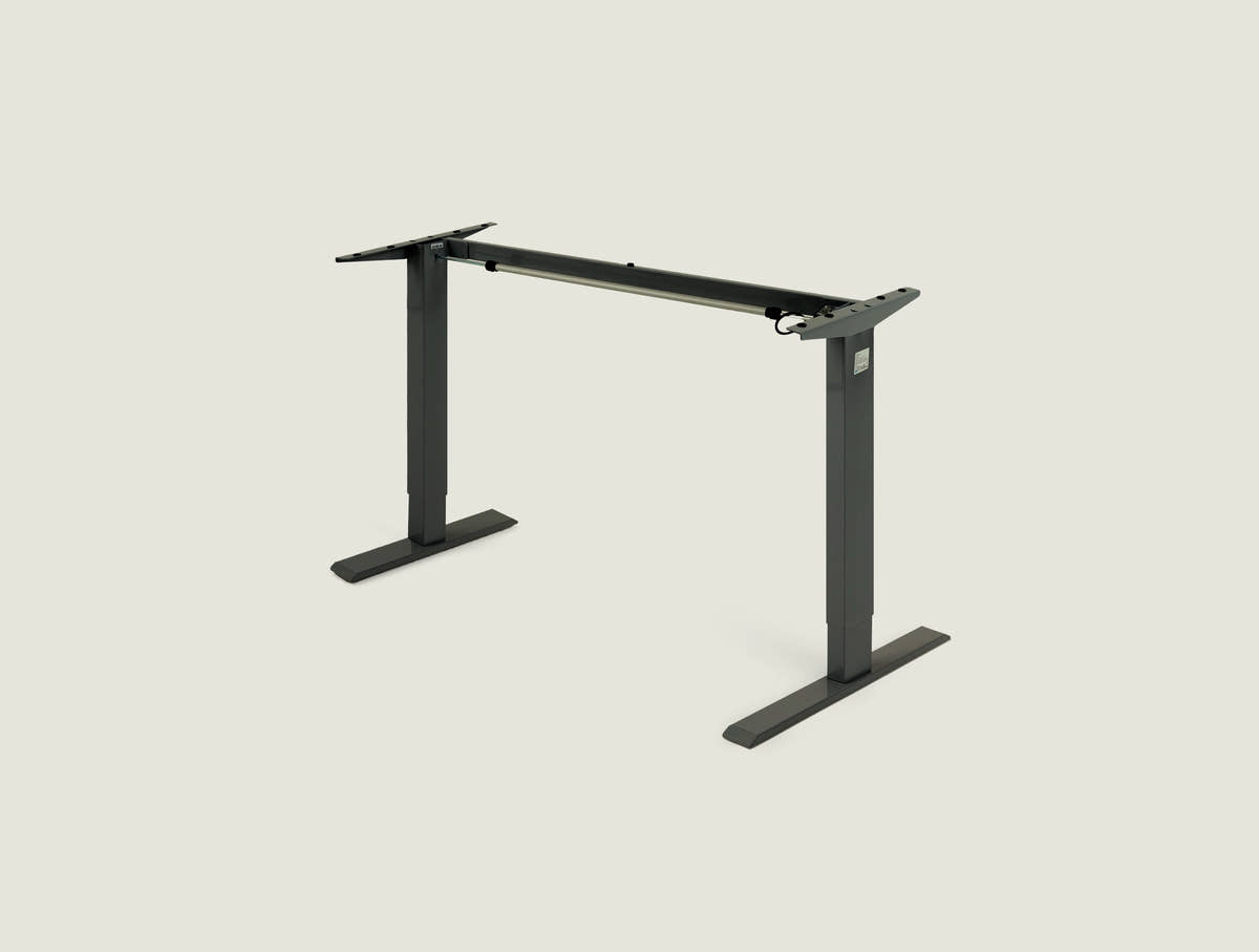 Shappa MS1 electric standing desk frame only in black - angled studio view