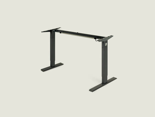 Shappa MS1 electric standing desk frame only in black - angled studio view