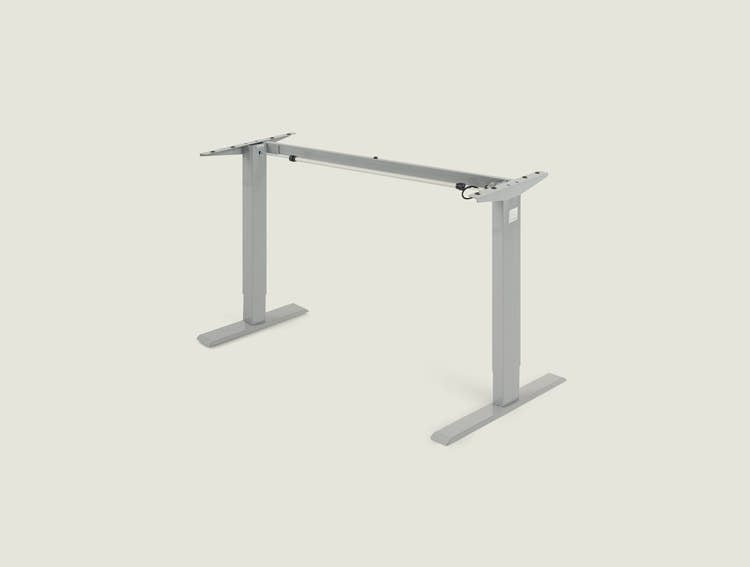 Shappa MS1 electric standing desk frame only in grey - single motor height adjustable sit stand base