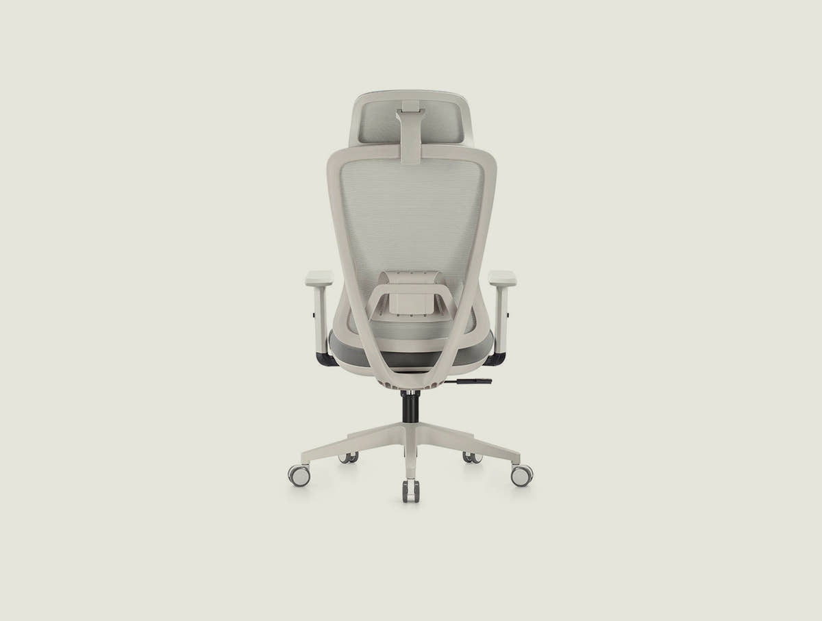 A7 office chair back view showing breathable mesh back and adjustable features