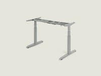 Shappa MO2 electric standing desk legs in grey - dual motor oval tube frame only