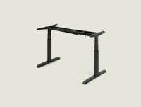 Shappa MO2 electric standing desk legs in black - dual motor oval tube frame only