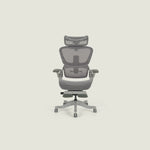 Shappa Smile foldable ergonomic office chair with 5D armrests, 3D headrest, lumbar support, and footrest - space-saving mesh desk chair