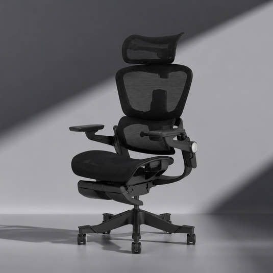 Smile foldable ergonomic chair in small apartment home office workspace setting - space-saving design