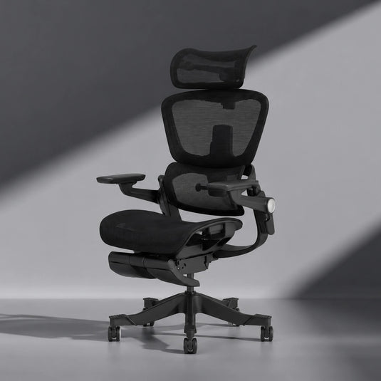 Smile foldable ergonomic chair in small apartment home office workspace setting - space-saving design