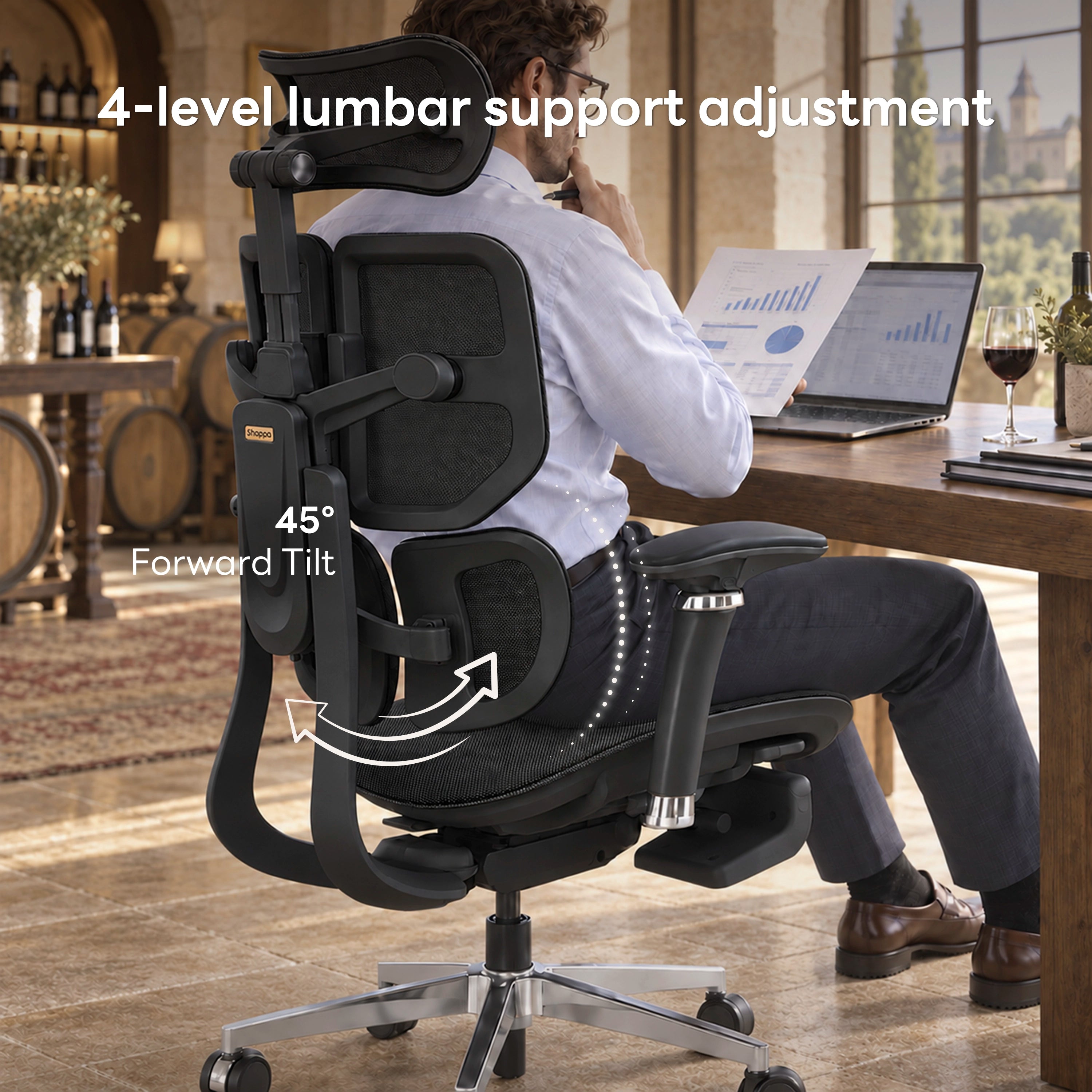 Spencer Air Black rear ergonomic support system