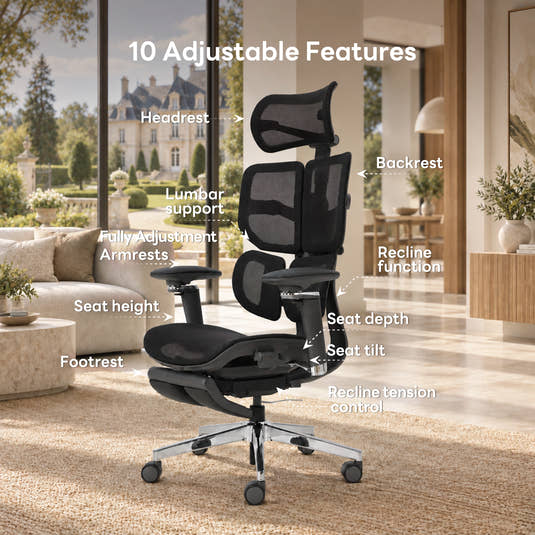 Spencer Air Black in a bright modern interior