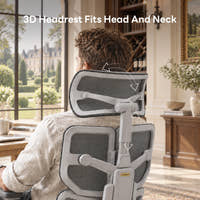 Spencer Air Grey adjustable headrest and split back