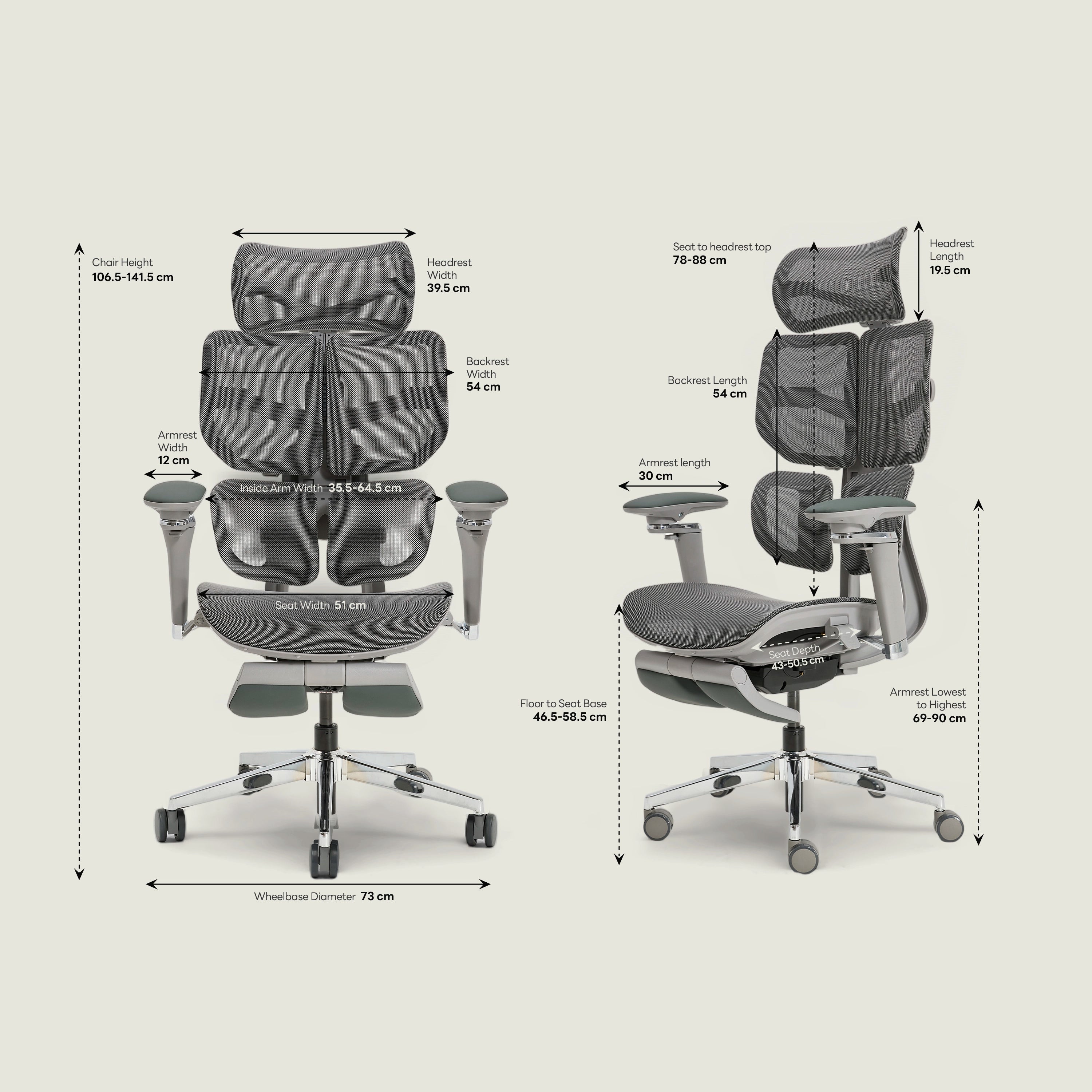 Spencer Air Grey front and three-quarter views