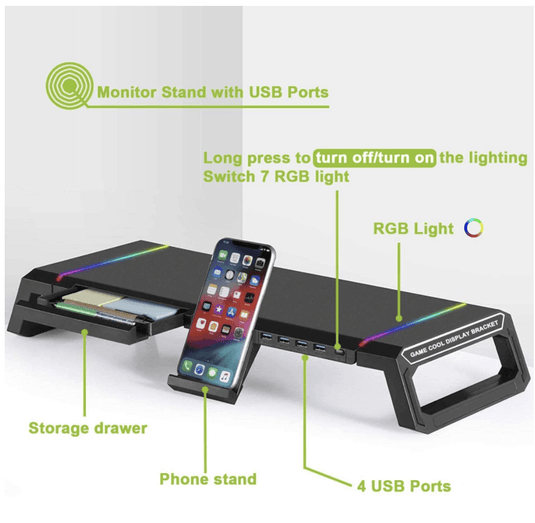 T1 Universal Monitor Stand Riser - Shappa