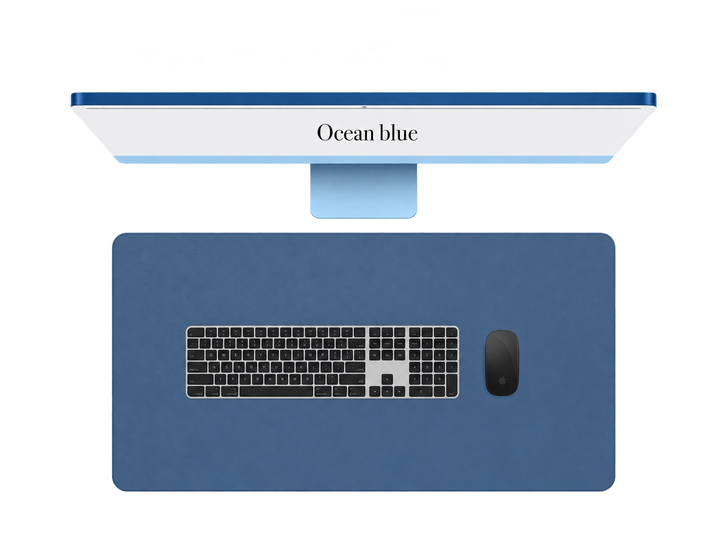 Large Leather Gaming Keyboard Mat in a warm home office