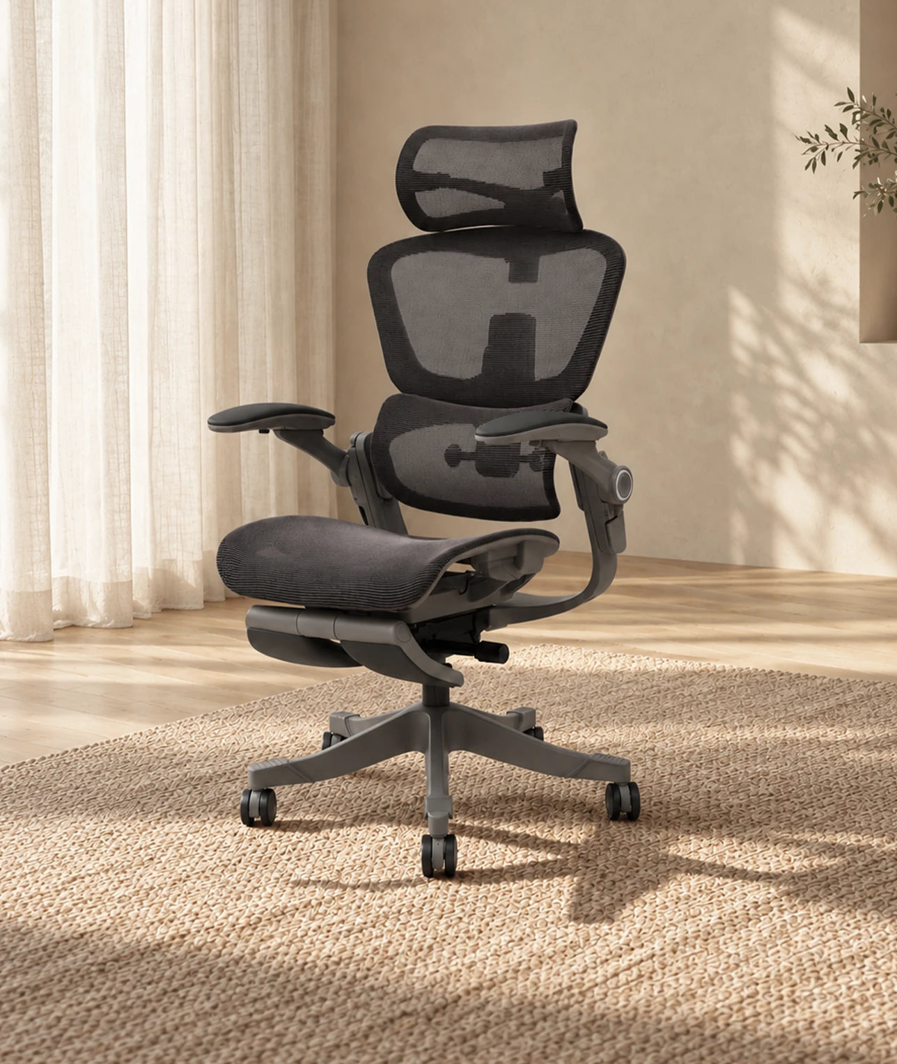 Smile Pro Ergonomic Chair in a warm home office