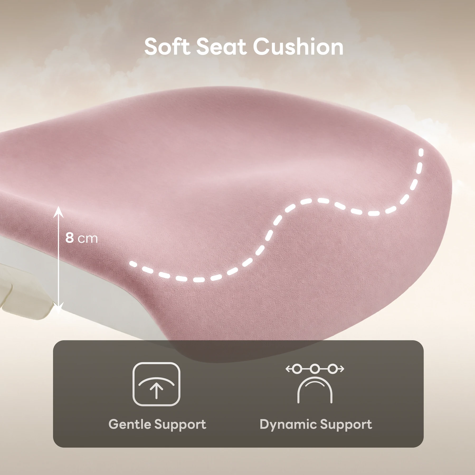 Shappa P1 Lady ergonomic chair contoured seat cushion